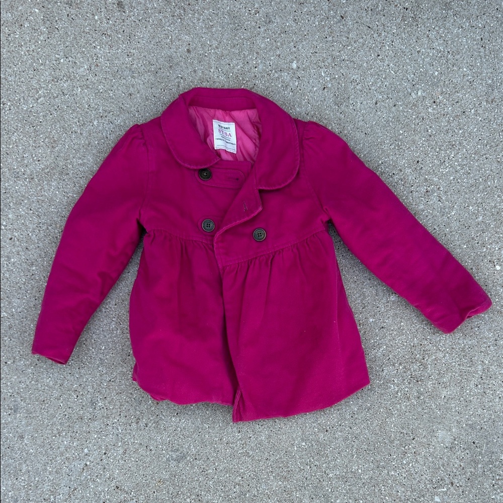 Old Navy Kids Magenta Pea Coat